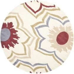 Handmade Memories Ivory New Zealand Wool Rug (6 Round)