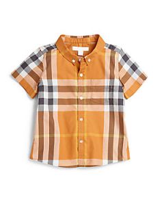Burberry Infants Exploded Check Shirt   Orange