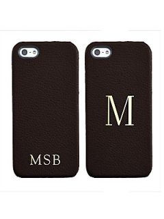 Graphic Image Personalized Leather iPhone 5 Case