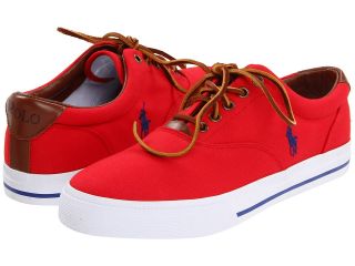 Polo Ralph Lauren Vaughn Canvas/Leather Mens Lace up casual Shoes (Red)