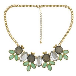 Womens Statement Necklace   Gold/Mint
