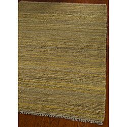 Hand knotted All natural Horizons Gold Hemp Rug (6 X 9)
