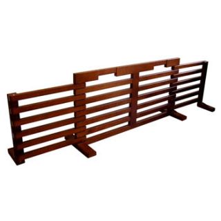 Walnut Gate N Crate Folding Pet Gate with Walnut Finish