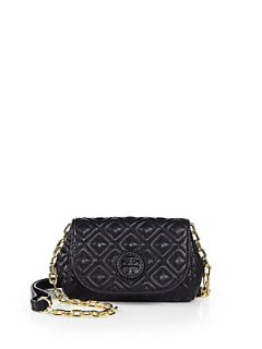 Tory Burch Marion Quilted Small Crossbody Bag   Black