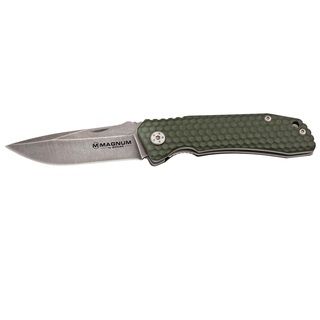 Boker Magnum Winter Green Tactical Pocket Knife (GreenBlade materials 440 StainlessHandle materials G10Blade length 2.75 inchesHandle length 3.75 inchesWeight 2.6 ouncesDimensions 6.5 inches x 1 inch x 0.25 inchBefore purchasing this product, please