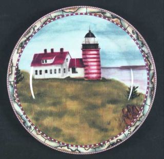 American Atelier Signals Salad Plate, Fine China Dinnerware   Various Lighthouse