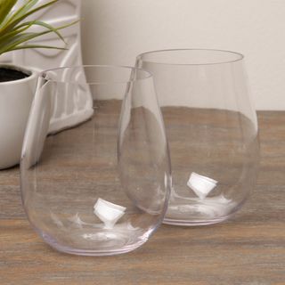 Diligence4us Tritan 14 ounce Stemless Glasses (set Of 6)