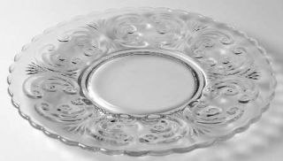 Imperial Glass Ohio Scroll Clear 7 Salad Plate   Clear, Scroll Design