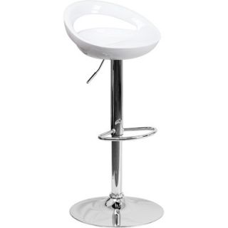 FlashFurniture Contemporary Plastic Adjustable Height Bar Stool CH TC3 1062 S