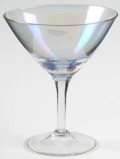 Unknown Crystal Unk6578 Champagne/Tall Sherbet   Iridescent Bowl,Clear Smooth St