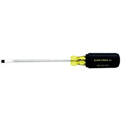 Klein Tool 6 inch Slotted Cabinet tip Cushion grip Screwdriver