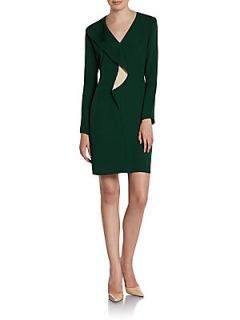 Christie Ruffle Dress   Jaguar Green