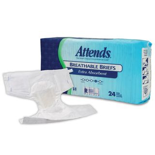 Attends Extra Absorbent Breathable Briefs, Regular (case Of 72)