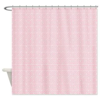  Blush Pink Greek Key Pattern Shower Curtain  Use code FREECART at Checkout