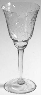 Cambridge 3070 1 Water Goblet   Stem #3070,Clear,Floral Cut,Cut Stem