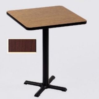 Correll 36 in Square Bar Cafe Table w/ 1.25 in Pressure Top, 42 in H, Cherry/Black