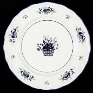 Epoch Bountiful Dinner Plate, Fine China Dinnerware   Classic Heritage,Blue Bask