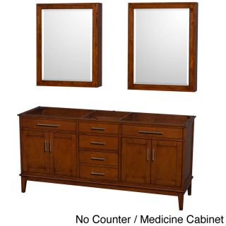 Hatton Light Chestnut Wood 72 inch Double Vanity