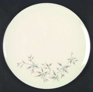 Lenox China Wyndcrest Dinner Plate, Fine China Dinnerware   Blue Flowers, Taupe