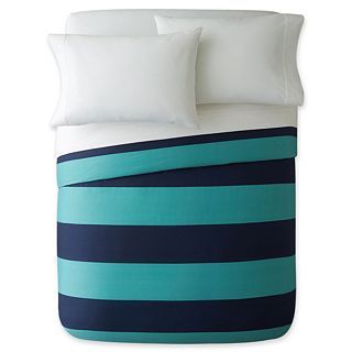 JCP Home Collection  Home 300tc Blue Rugby Stripe Duvet Cover, Blue