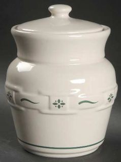 Longaberger Woven Traditions Heritage Green Tea Canister & Lid, Fine China Dinne
