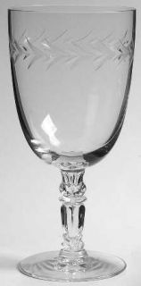 Fostoria Holly Clear (Stem #6030) Low Water Goblet   Stem #6030, Cut #815
