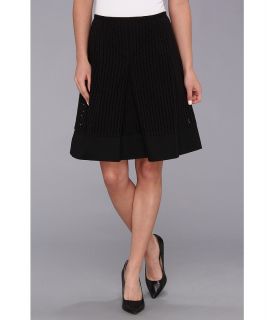 Calvin Klein Eyelet Skirt w/ Panel Womens Skirt (Black)
