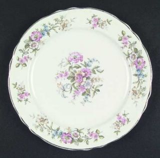 Edwin Knowles Isabella Dinner Plate, Fine China Dinnerware   Arcadia Shape, Flor
