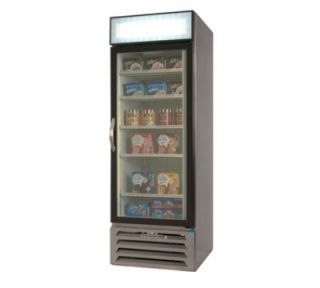 Beverage Air Digital Reach In Freezer Merchandiser w/ Glass Self Close Door, 23 cu ft, White