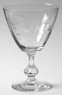 Glastonbury   Lotus French Scroll Water Goblet   Stem 2000, Cut