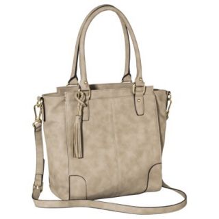 Merona Solid Tote Handbag with Removable Crossbody Strap   Tan