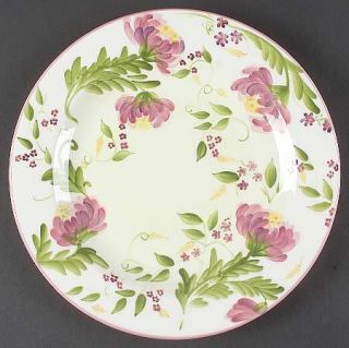 Paula Deen Peony Patch Dinner Plate, Fine China Dinnerware   Pink/Yellow Flowers