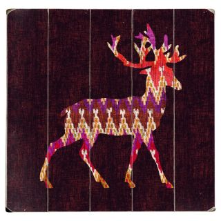 Artehouse iKat Deer Wood Panel by Budi Satria Multicolor   0004 3104 26