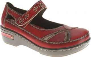 Womens Spring Step Sugar   Red Leather Casual Shoes