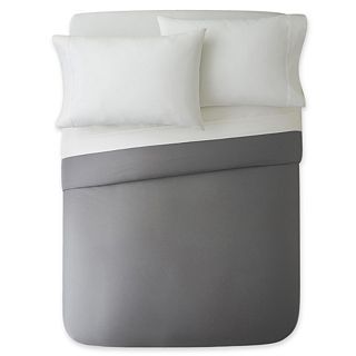 JCP Home Collection  Home 300tc Warsaw Gray Duvet Cover, Gray