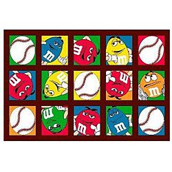 M ms Baseball Party Rug (33 X 410) (BrownPattern GeometricMeasures 0.3 inch thickTip We recommend the use of a non skid pad to keep the rug in place on smooth surfaces.All rug sizes are approximate. Due to the difference of monitor colors, some rug colo