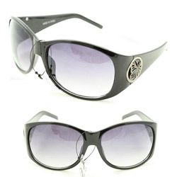 Womens 11182 Black Shield Sunglasses