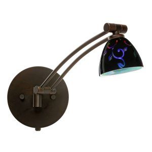 Besa Lighting BEL 1WW 1858VB BR Divi Swing Arm Lamp