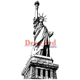 Deep Red Cling Stamp  Statue Of Liberty