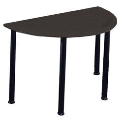 Mayline Conclave 29 in Half Round Conference Training Table (BlackMaterials Laminate anthracite top, steel legs, nylon casters on two (2) legsDimensions 29 inches high x 48 inches wide x 24 inches deepWeight capacity 200 pounds evenly distributedShape