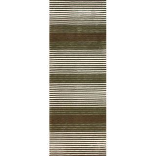 Nuloom Handmade Modern Lines Ivory Cotton Runner Rug (26 X 8) (IvoryPattern AbstractTip We recommend the use of a non skid pad to keep the rug in place on smooth surfaces.All rug sizes are approximate. Due to the difference of monitor colors, some rug c
