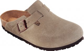 Birkenstock Boston Suede with Soft Footbed   Taupe Suede with Soft Footbed Casua