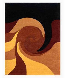 Hand tufted Twister Wool Rug (5 X 8) (MultiPattern AbstractMeasures 1 inch thickTip We recommend the use of a non slip pad to keep the rug from moving on slick surfaces. All rug sizes are approximate. Due to the difference of monitor colors, some rug co