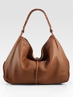 Bottega Veneta Cervo Large Shoulder Bag   Light Brown