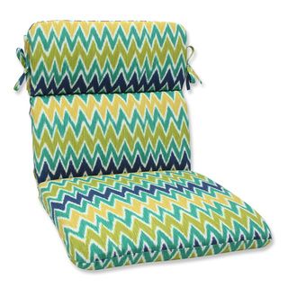 Pillow Perfect Zulu Blue/ Green Rounded Outdoor Chair Cushion (Blue/ greenClosure Sewn Seam ClosureUV ProtectionWeather Resistant Care instructions Spot Clean or Hand Wash Dimensions (Seat Portion) 21 inches Length x 21 inches Width x 3 inches Depth Di