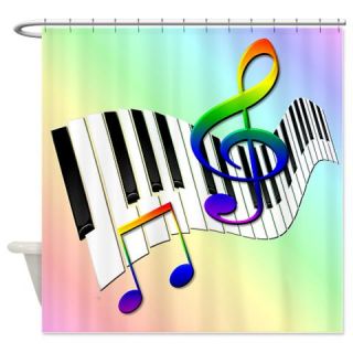  Keyboard & Treble Clef Shower Curtain  Use code FREECART at Checkout