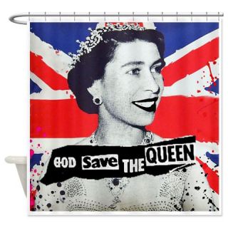  GOD SAVE THE QUEEN Shower Curtain  Use code FREECART at Checkout