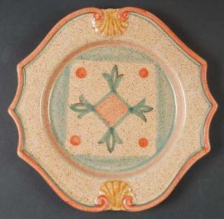 Horchow Medici Salad Plate, Fine China Dinnerware   Multicolor Stoneware,Italy