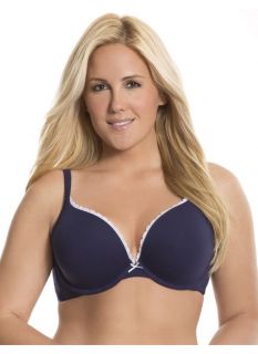 Lane Bryant Plus Size Cotton boost plunge bra with lace     Womens Size 38D,
