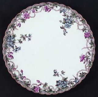 Spode Eloise Dinner Plate, Fine China Dinnerware   Bone, Pink & Blue Flowers, Sc